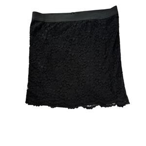 Worthington Black Lace Mini Skirt Size XL